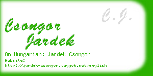 csongor jardek business card